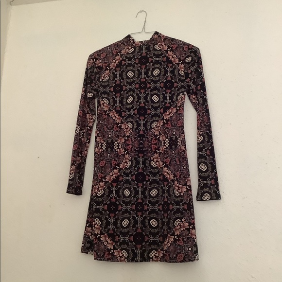 BCBGeneration Mini Dress Navy Print Size XS - Picture 2 of 5